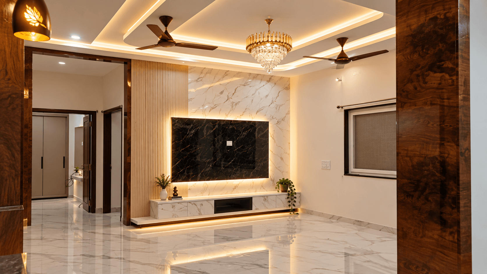 TV Unit Design by SV Interiors