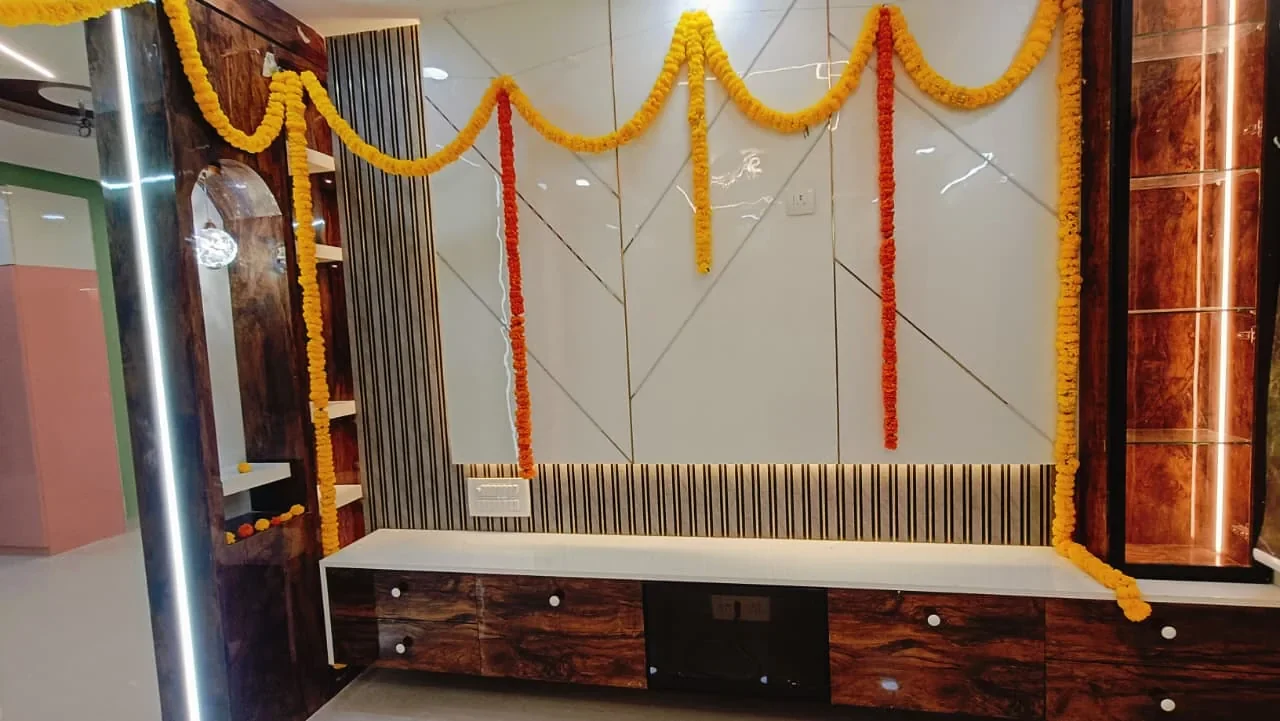 SV-Interiors tv unit design project