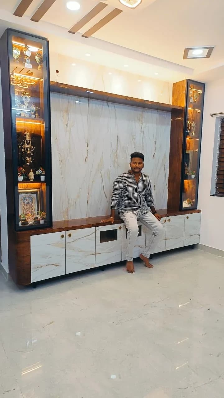 SV-Interiors tv unit design project