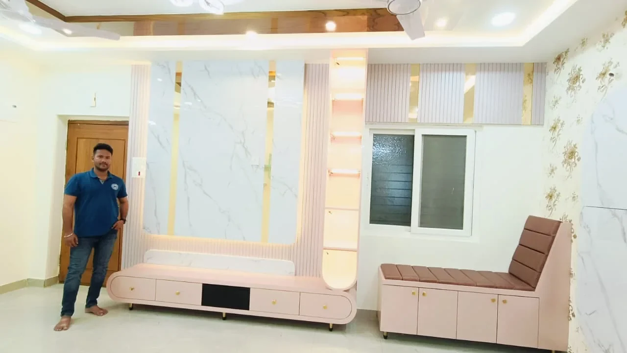 SV-Interiors tv unit design project